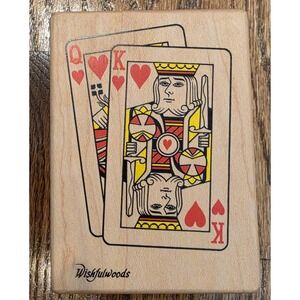 Playing Card Holder Box Wishfulwoods King Of Hearts New